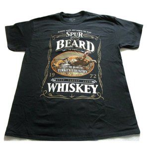 Spur & Beard Aged Whiskey Turkey Large T Shirt - Men/Youth  100% Cotton -  New